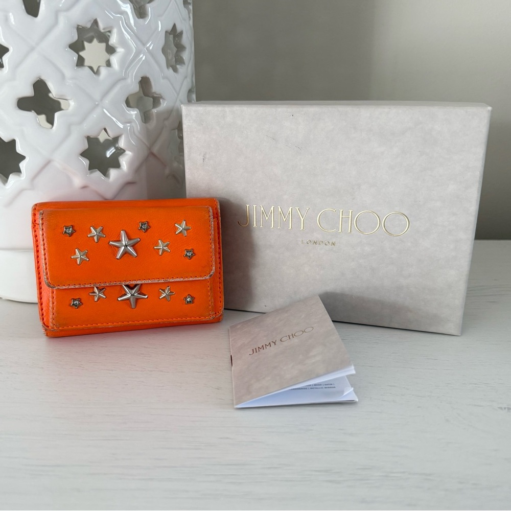 Jimmy Choo Rare Orange Nano Wallet